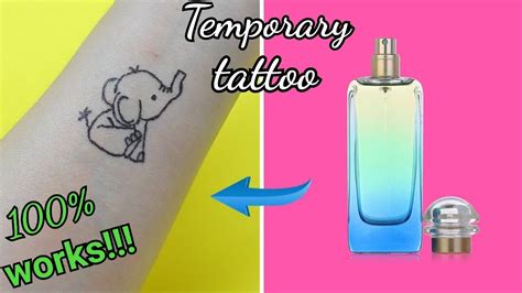 how to put on fake tattoo with perfume|make a temporary tattoo using perfume.